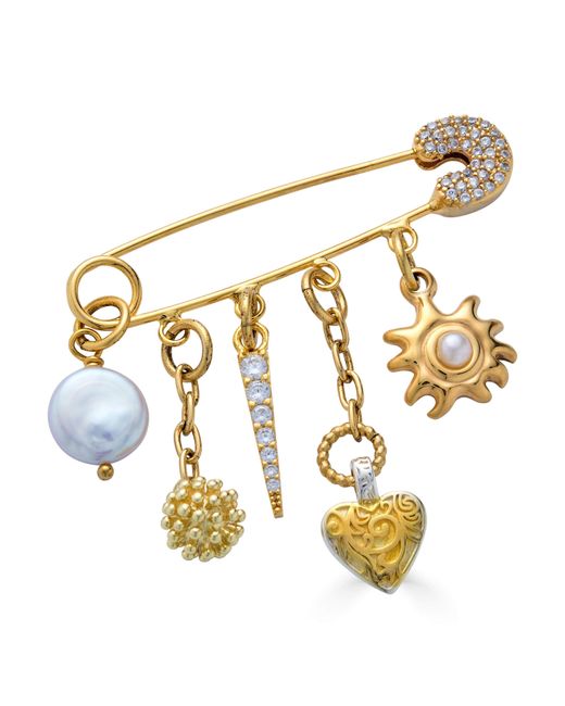 Loni Paul Jewelry Metallic Celestial Brooch