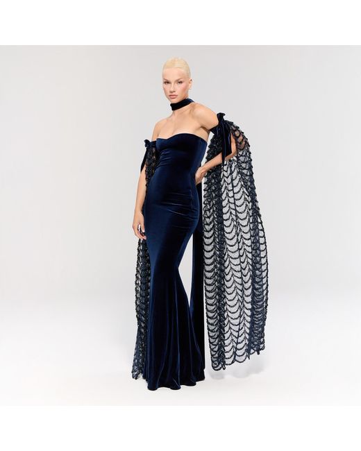 Nur Karaata Blue Hall Of Mirrors Gown