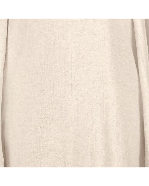 ALINA CERNĂTESCU Natural Neutrals Tunis Mini Cotton Linen Holiday Resort Dress