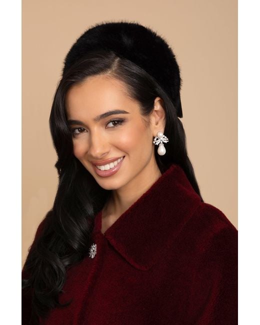 Santinni Red Fairytale Wool & Faux Fur Teddy Coat