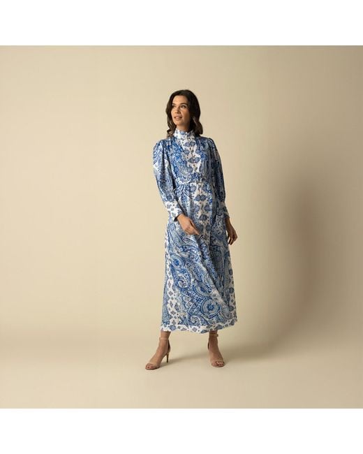 Raishma Maya Blue Cotton Dress
