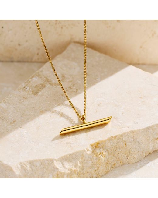Posh Totty Designs Metallic Plated Flow T-Bar Necklace