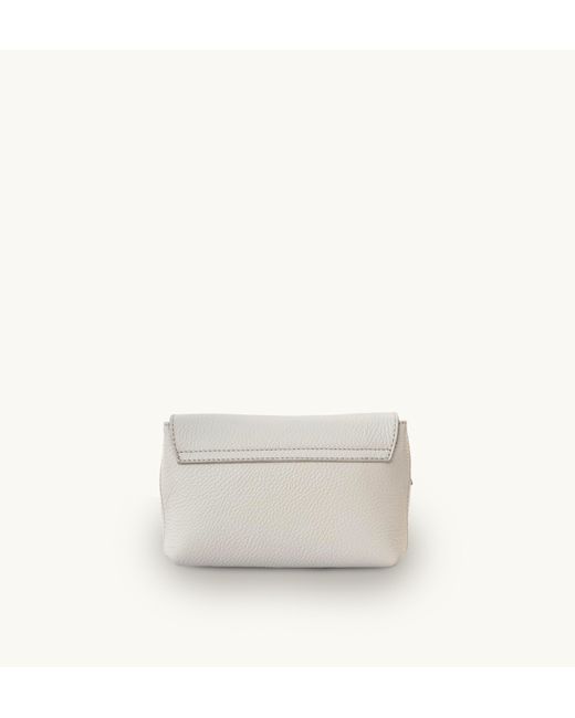 Apatchy London White Neutrals The Maisie Mini Stone Leather Bag