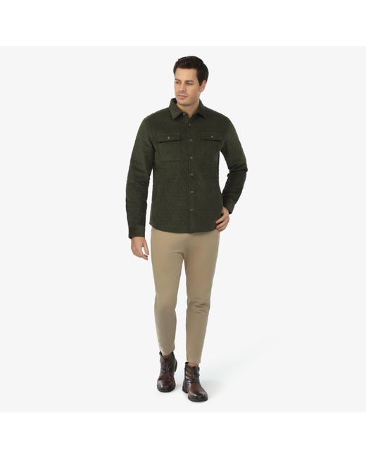 Vustra Gray Everglade Quilted Overshirt for men