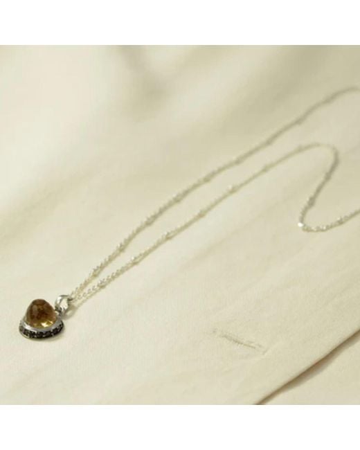 The Jewellery Store London Metallic Istanbul Soul Citrine And Spinel Pendant Necklace