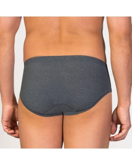Zd - Zero Defects Gray Mini Briefs Egyptian Cotton for men