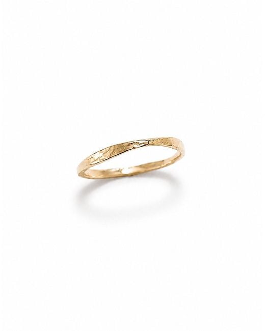 Inari Jewellery White Organic Tapered Stacking Ring