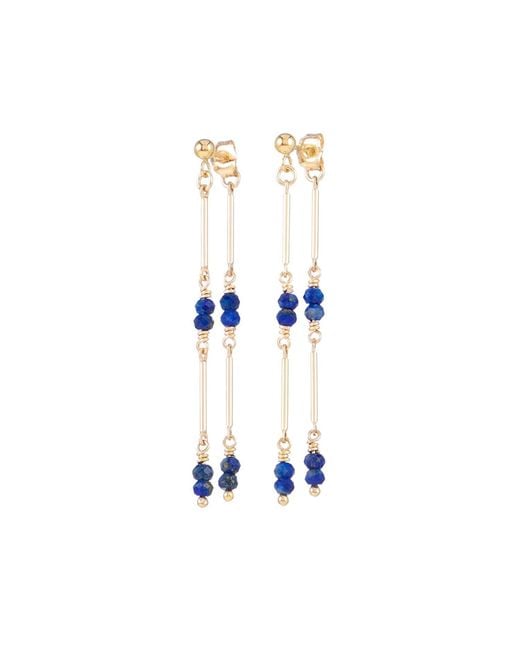Inari Jewellery Blue Bamboo Vine Earrings Lapis Lazuli