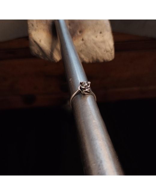 Unaloe Metallic Vermeil Rose Solitaire Ring For – Single Flower Statement Jewel