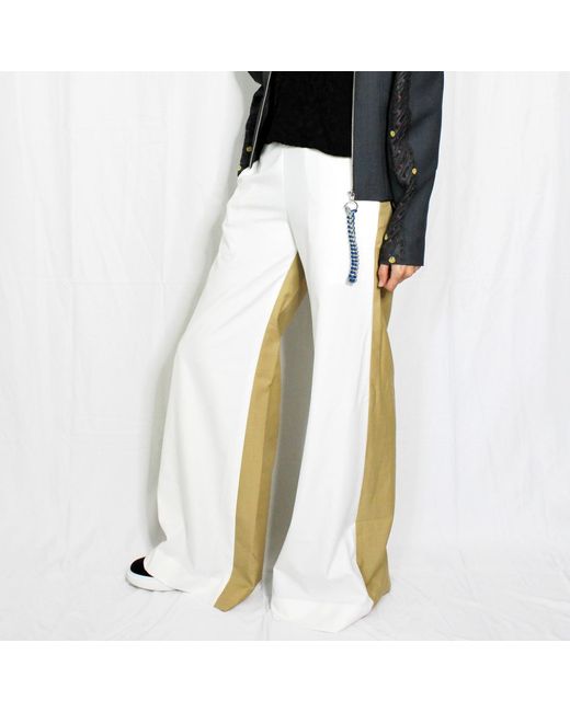 Boutique Kaotique White Double Coloured Pants