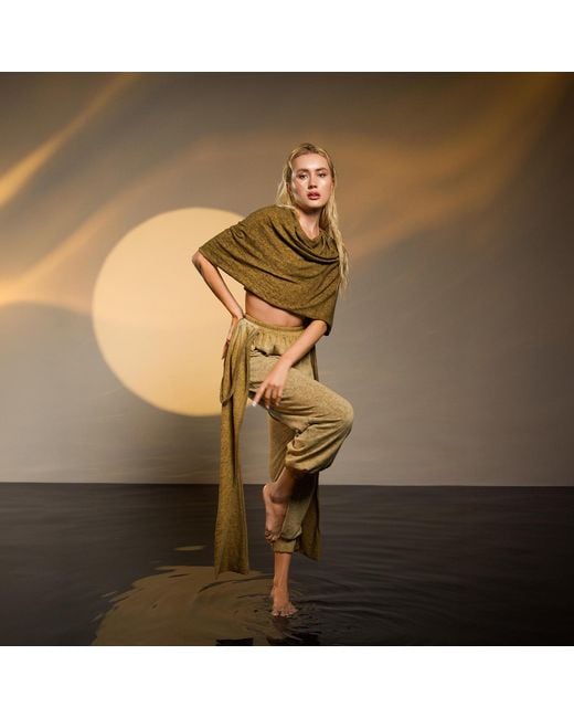 Zhenabia Green Suhan Harem Pants Desert Sand
