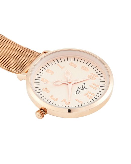 Bermuda Watch Company Metallic Annie Apple Mesh Nurse Fob Watch