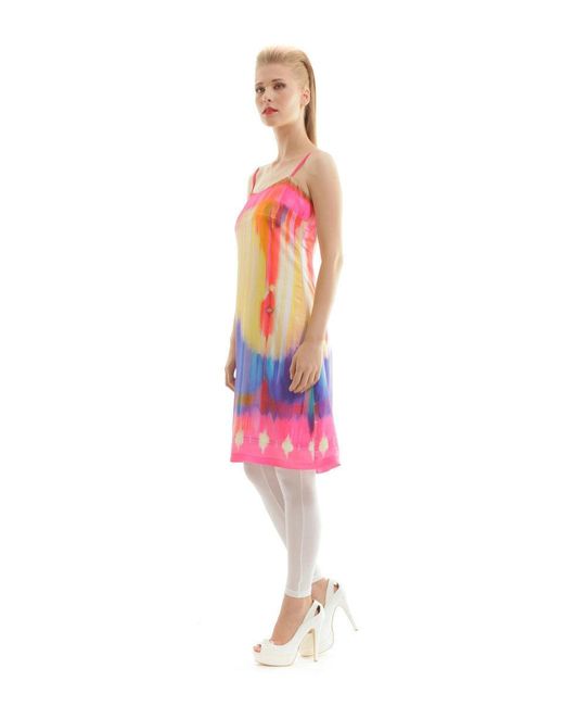 Conquista Pink Vivid Print Dress
