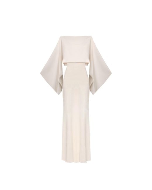 Lily Phellera White Rose Raya Kimono Dress