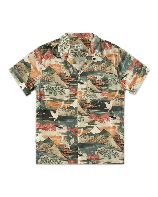 &SONS Trading Co Green Kitsune Legend Shirt for men
