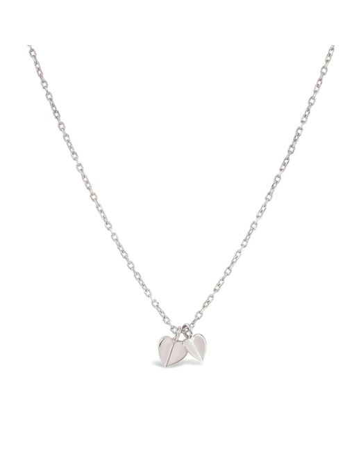 Dinny Hall Metallic Bijou Folded Heart Duo Pendant