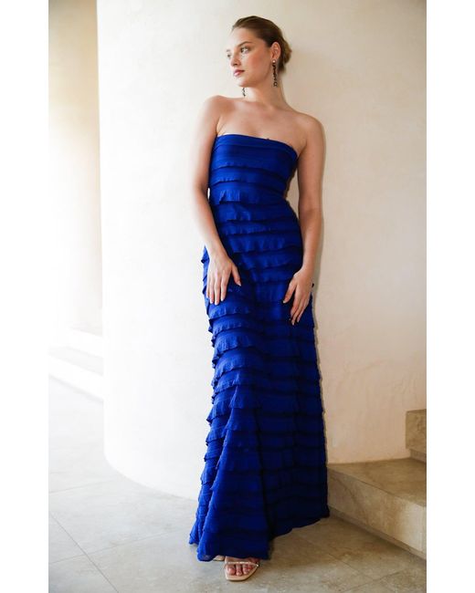 SACHA DRAKE Blue Maddison Dress In Sapphire