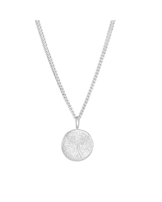 Posh Totty Designs Metallic Sterling Silver Men's Molten Disc Necklace for men