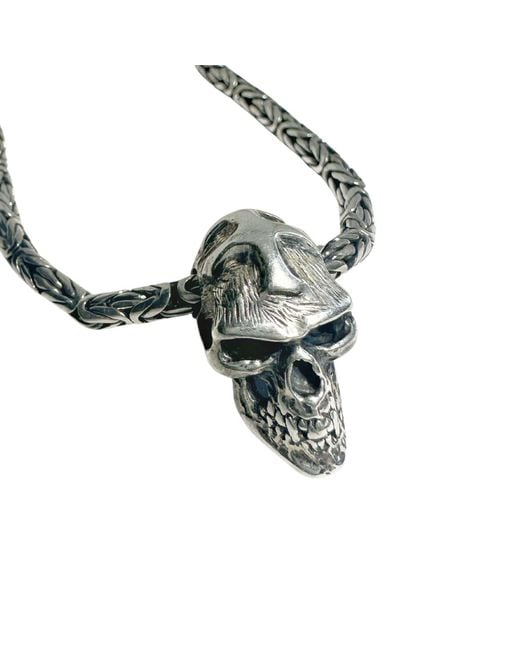 Tg-Jewellery by Tamara Gervasio Green Japanese Good Luck Skull Necklace for men