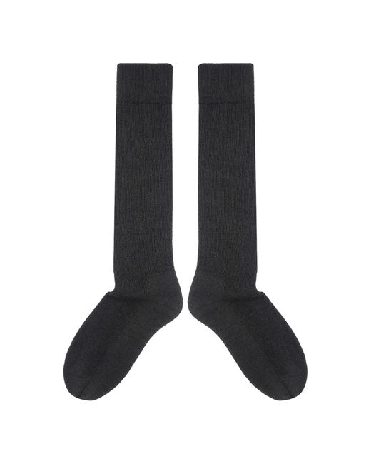 Peper Harow - Made in England Black Wool Boot Socks for men