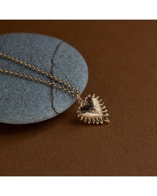 Zoe & Morgan Metallic Mini Heart Rays Necklace