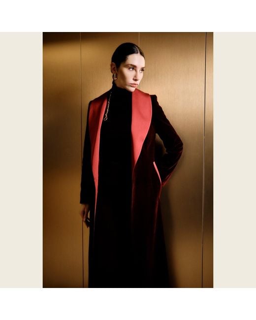 Roqaia Fashion House Red Burgundy Velvet Noble