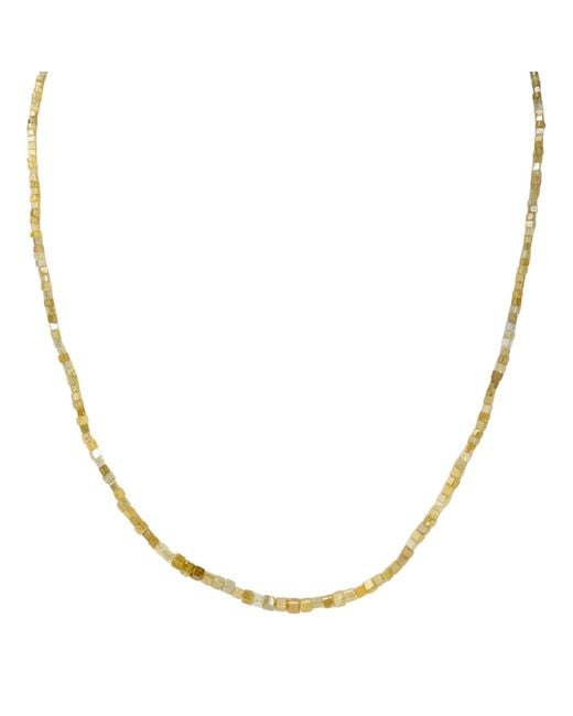 Rahul's Jewels Metallic 16"-18" Adjustable Length Genuine Diamond Cube Necklace