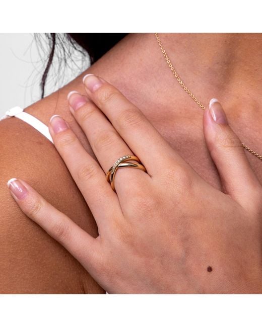 Lucy Quartermaine Yellow Solid Bliss Ring With Graded Diamonds