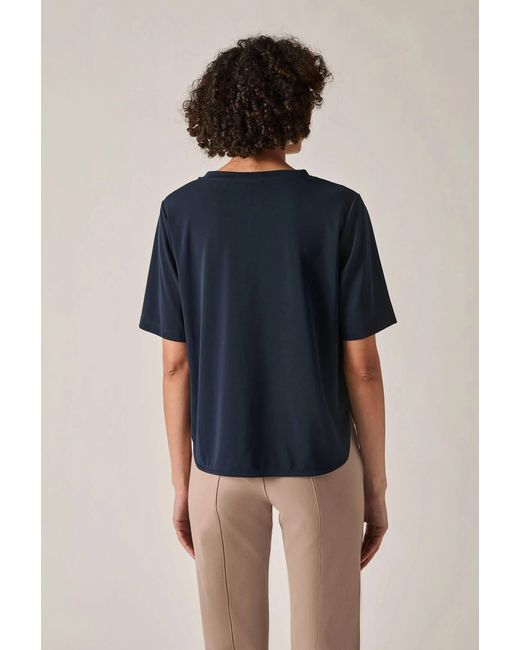 James Lakeland Blue Jersey V-Neck Top