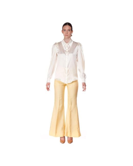 Sofia Tsereteli White Cream Silk Blouse
