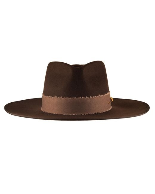 Shaded the Label Brown Neutrals Harlyn Chocolate Fedora Hat
