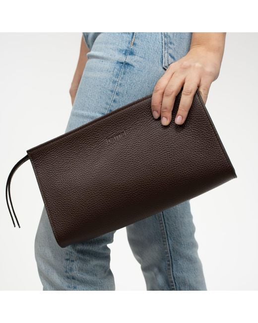 Hamel Atelier Brown Mitte Leather Clutch Bag