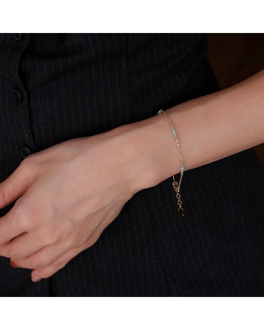 Inari Jewellery Metallic Amarus Bracelet – -Filled With Amazonite & Moonstone