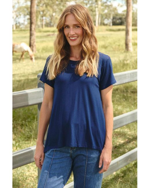 Adrift Clothing Blue Swing Tee