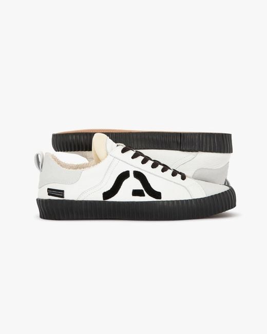 Springa | Unique Vulcanized Sneakers Italian Handmade Black Wavy Leather & Suede Sneakers for men
