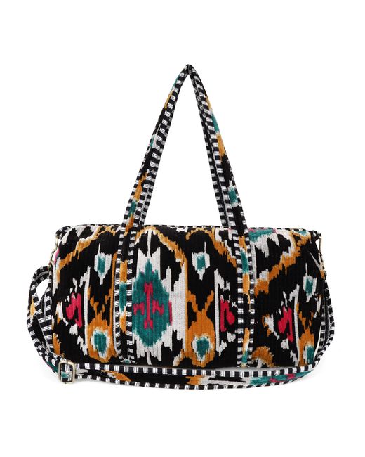 Conscious Yoga Collective Green The Ikat Velvet Weekender