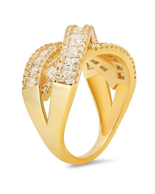 Kylie Harper Metallic Crossover Highway Statement Ring