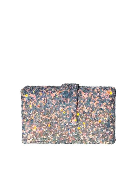 Simitri Gray Rose Coral Kitsch Clutch Bag
