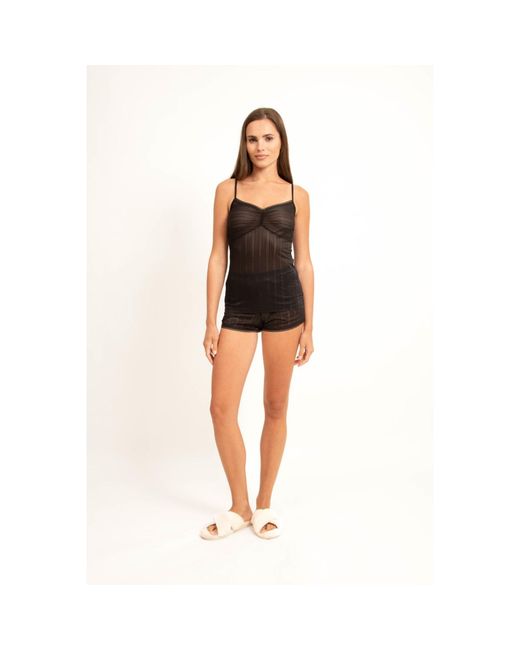 Oh!Zuza Black Lingerie Set: Top & Shorts