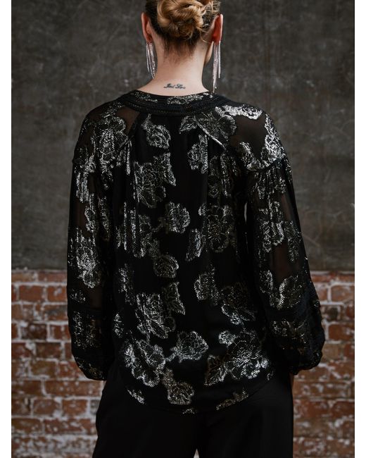 Rose & Nancy Black Dahlia Blouse