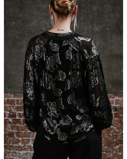 Rose & Nancy Black Dahlia Blouse