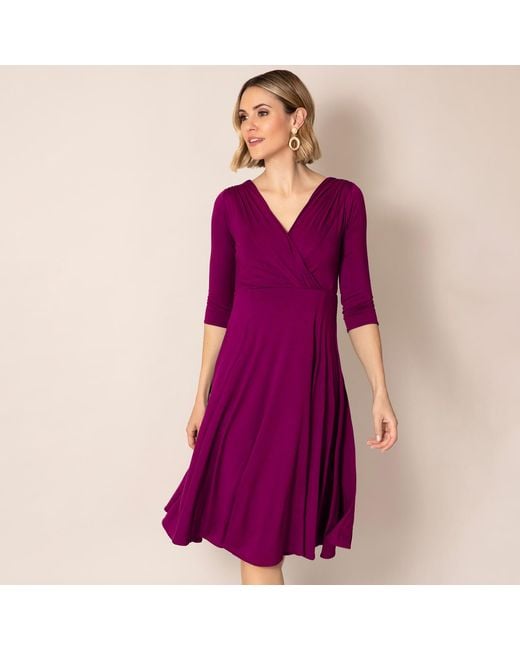 Alie Street London Purple Annie Dress Petite Plum Wine