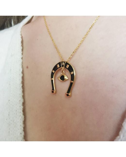 Nowart Jewelry Metallic Horseshoe Eye Detailed Necklace