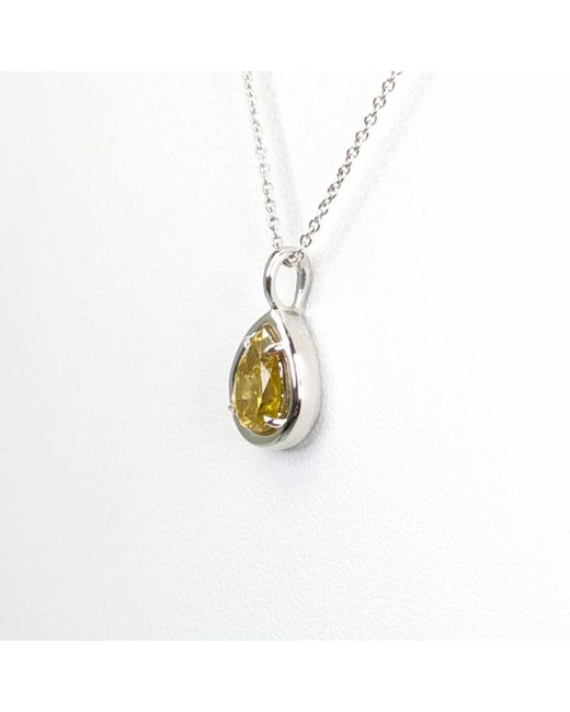 Rahul's Jewels Metallic 1.01 Carat Genuine Diamond Pear Shape Solstice Pendant