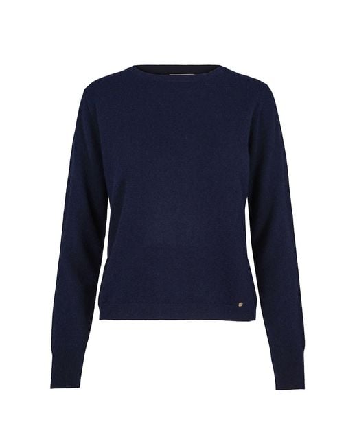 tirillm Blue Sasha Basic Cashmere Pullover With Round Neck