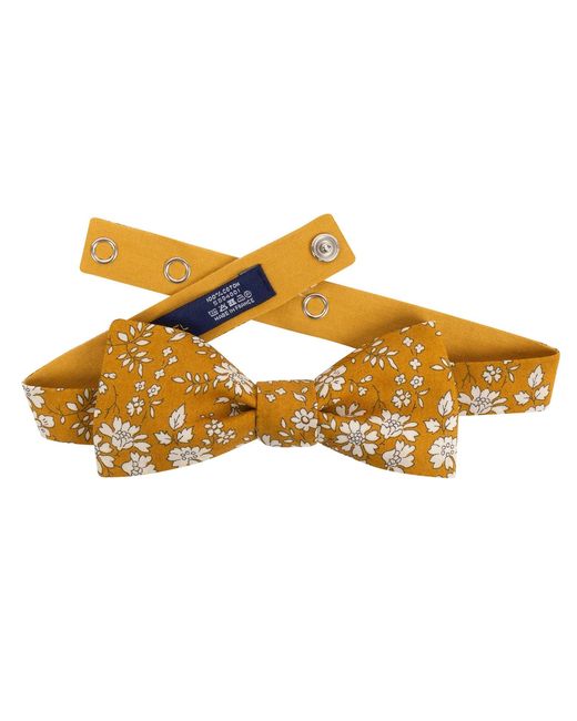 LE COLONEL Yellow Liberty Mustard Capel Bow Tie for men