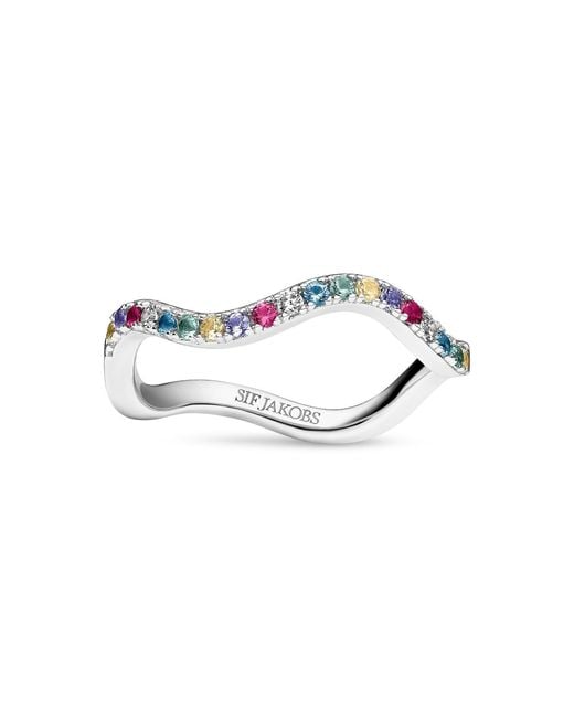 Sif Jakobs Jewellery White Ring Ellera Waves