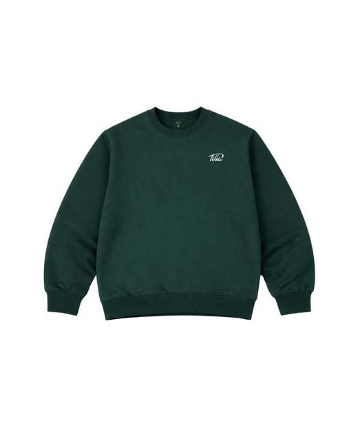 FELLA SWIM Green Gavan Oversized Crewneck Sweater for men