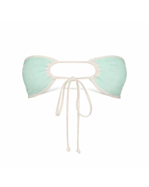 Chaude Swimwear Green Remy Reversable Bikini Top