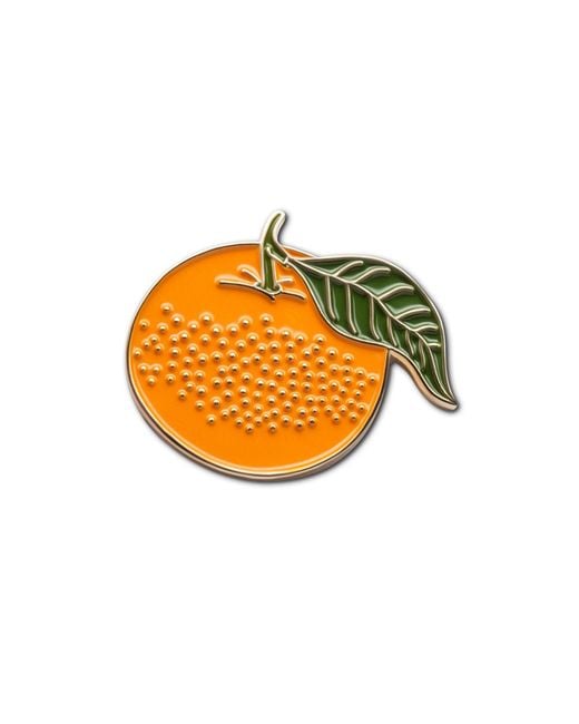 Make Heads Turn Orange Enamel Pin Tangerine
